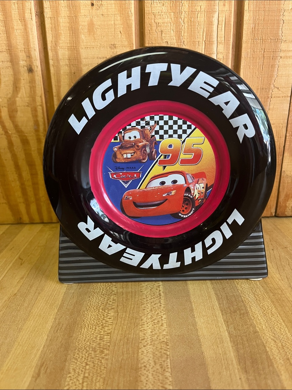 Disney Cars Lightning McQueen coin bank ceramic nice